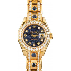 Rolex Lady Datejust Pearlmaster 69298 Sodalite Dial