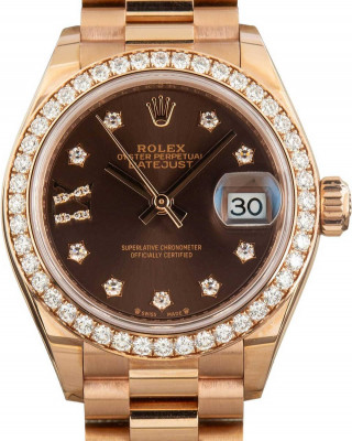 Rolex Lady Datejust Everose Gold 279135 Diamond Dial
