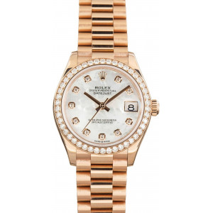 Rolex Datejust 31 Ref 278285 Mother of Pearl Diamond Dial