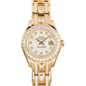 Rolex Lady Datejust Pearlmaster 69298 18k Yellow Gold