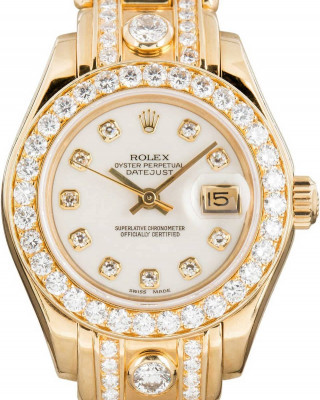 Rolex Lady Datejust Pearlmaster 69298 18k Yellow Gold