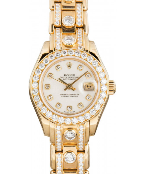 Rolex Lady Datejust Pearlmaster 69298 18k Yellow Gold