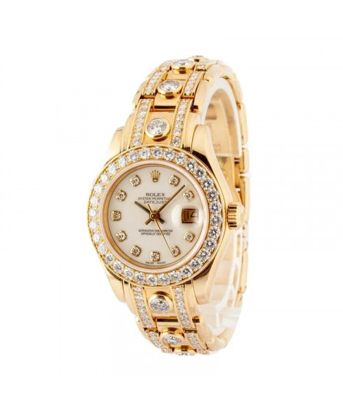 Rolex Lady Datejust Pearlmaster 69298 18k Yellow Gold