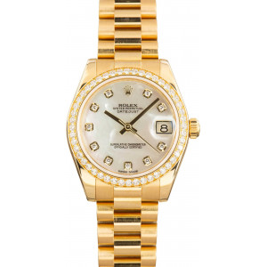 Ladies Rolex Datejust 31 ref 178288 Mother of Pearl Dial
