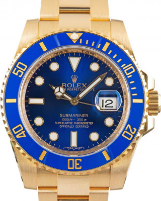Men's Rolex Submariner Ref 116618 Blue Dial