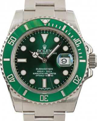 Hulk Rolex Submariner Ref 116610LV Green Dial