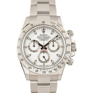 Stainless Steel Rolex Daytona 116520 White Dial