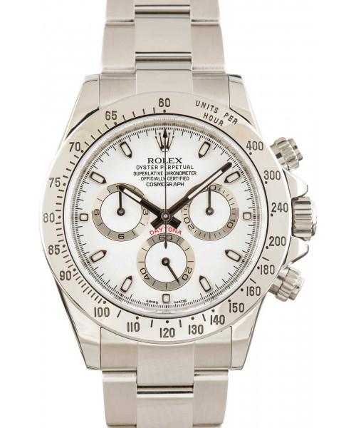 Stainless Steel Rolex Daytona 116520 White Dial