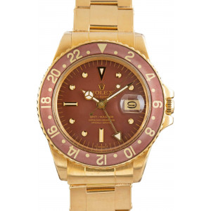 Rolex GMT-Master Yellow Gold 1675 Brown Dial
