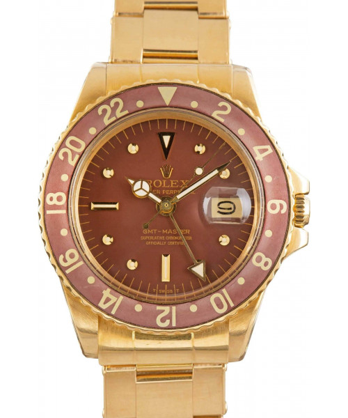 Rolex GMT-Master Yellow Gold 1675 Brown Dial