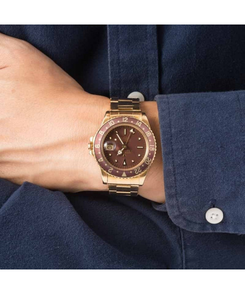 Rolex GMT-Master Yellow Gold 1675 Brown Dial