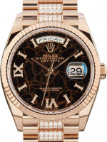 Rolex Day-Date 36 Ref 128235 Eisenkiesel Diamond Dial