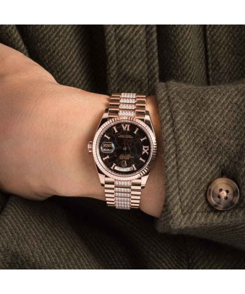 Rolex Day-Date 36 Ref 128235 Eisenkiesel Diamond Dial