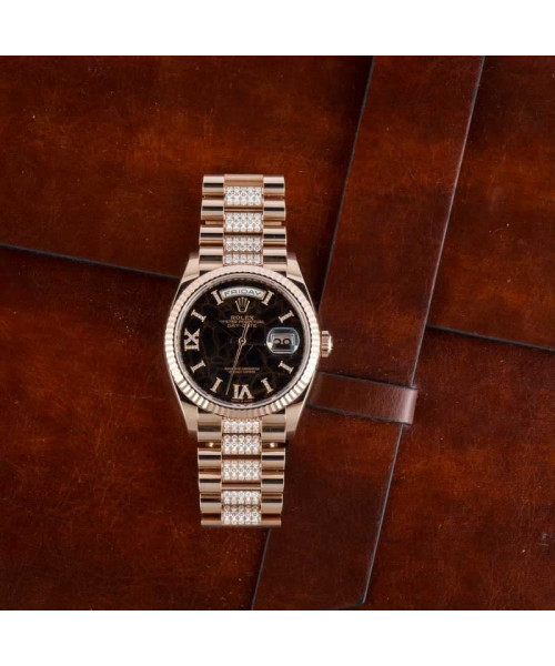 Rolex Day-Date 36 Ref 128235 Eisenkiesel Diamond Dial