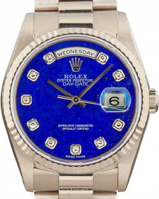 Rolex Day-Date 18239 Lapis Lazuli Diamond Dial
