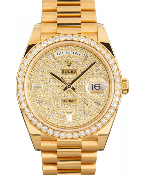 Rolex Day-Date 40 Ref 228348RBR Diamond Paved Dial