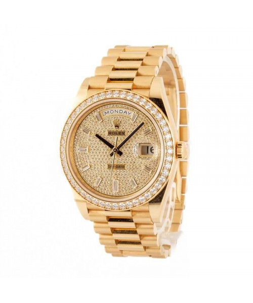 Rolex Day-Date 40 Ref 228348RBR Diamond Paved Dial