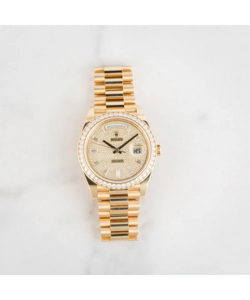 Rolex Day-Date 40 Ref 228348RBR Diamond Paved Dial