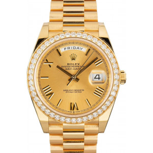 Rolex Day-Date 40 Ref 228348 Diamond Bezel