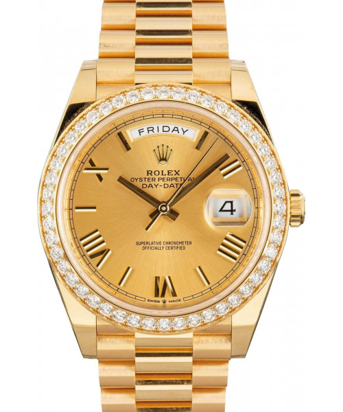 Rolex Day-Date 40 Ref 228348 Diamond Bezel