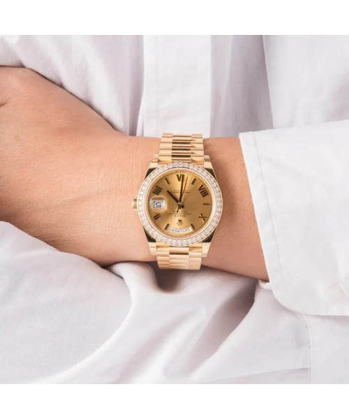 Rolex Day-Date 40 Ref 228348 Diamond Bezel