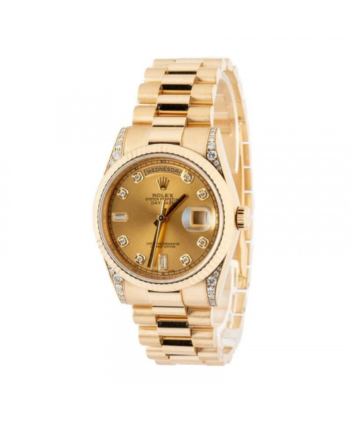 Rolex Day-Date 36 Diamond Dial 118338 18k Yellow Gold