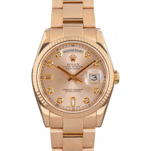 Rolex Day-Date 36 Ref 118235 Pink Diamond Dial