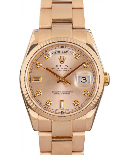 Rolex Day-Date 36 Ref 118235 Pink Diamond Dial