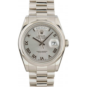Rolex Day-Date President 118206 Silver Dial