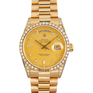 Rolex Day-Date 36 Ref 18138 Diamond Case