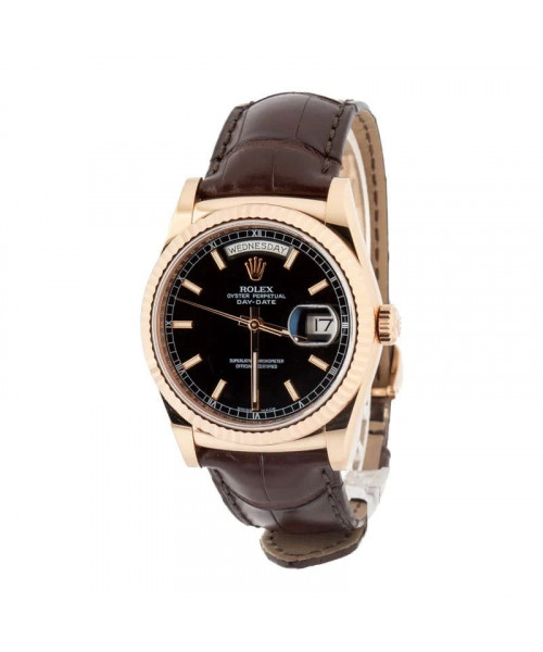 Rolex Day-Date 36 Black Dial 118135