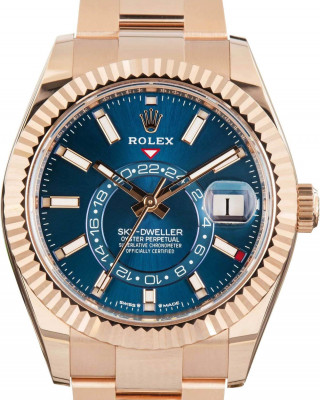 Rolex Sky-Dweller Blue Green Dial 336935 Oyster Band