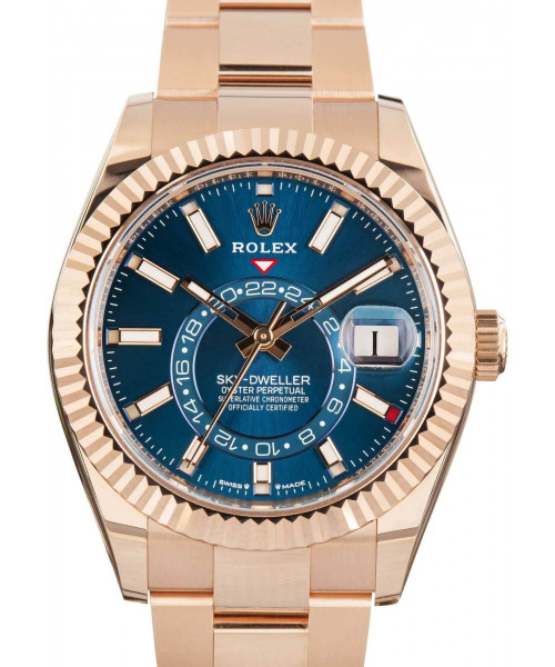 Rolex Sky-Dweller Blue Green Dial 336935 Oyster Band