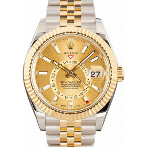 Rolex Sky-Dweller Steel & Gold 336933 Champagne Dial