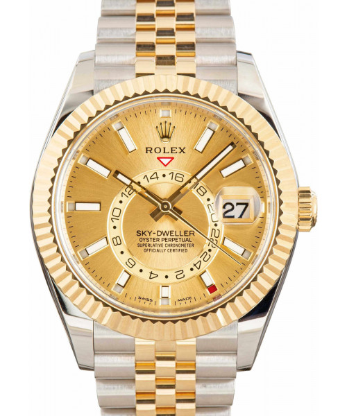 Rolex Sky-Dweller Steel & Gold 336933 Champagne Dial