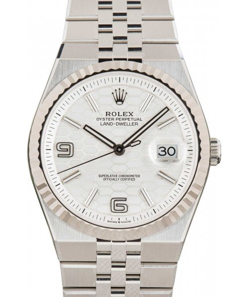 Rolex Land-Dweller 40 127334 White Honeycomb Motif Dial