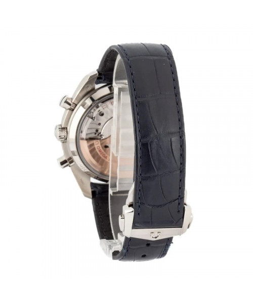 Omega Speedmaster Moonphase Platinum on Leather Strap