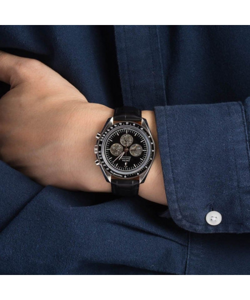 Omega Speedmaster Calibre 321 Platinum on Leather Strap