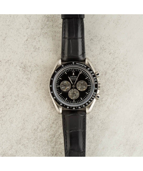 Omega Speedmaster Calibre 321 Platinum on Leather Strap